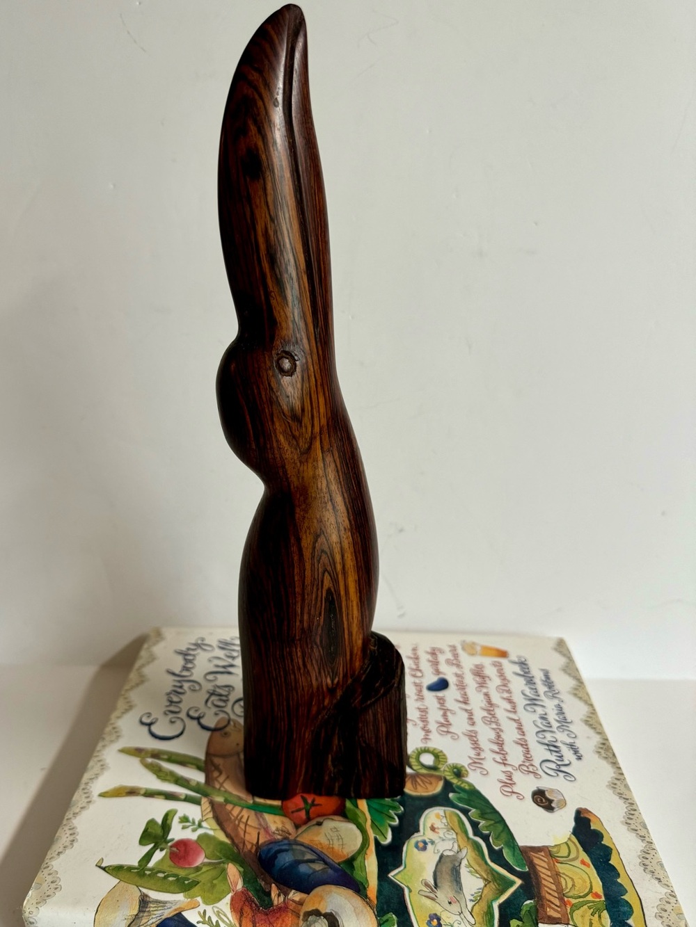 Vintage Rosewood Handcrafted Primitive Bird Sculpture - Home Art Accent